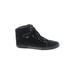 Vans Sneakers: Black Solid Shoes - Women's Size 8 - Round Toe