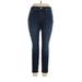 LC Lauren Conrad Jeans - High Rise: Blue Bottoms - Women's Size 14 - Dark Wash