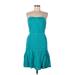 Monique Lhuillier Cocktail Dress - DropWaist: Teal Dresses - Women's Size 10