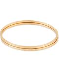 Simply Rhona Minimalist Set Of 2 Stacking Bangles In 18K Gold Plated Stainless Steel - Gold