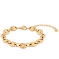 Simply Rhona Chunky Coffee Bean Link Bracelet In 18K Gold Plated Stainless Steel - Gold