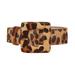 BeltBe Mini Square Buckle Belt - Caramel Leopard - Brown