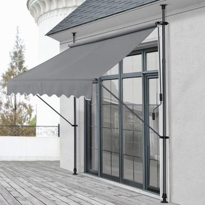 Klemmmarkise Stem 150x120x220-309 cm Mittelgrau [ Pro.tec Image