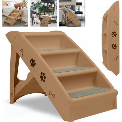 Hundetreppe für kleine Hunde Klappbar Katzentreppe aus PP-Kunststoff mit Rutschfesten Stufen