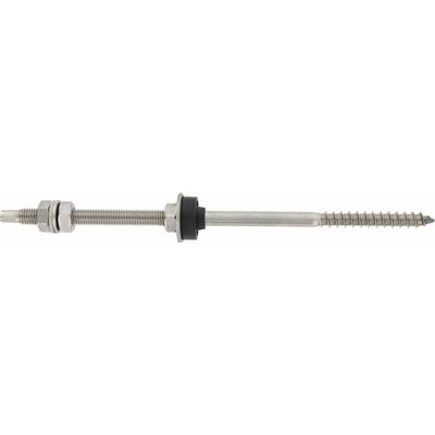 Stockschraube M10x200 mit Muttern & EPDM-Dichtung - Edelstahl A2 vormontiert Image