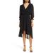 Swiss Dot Faux Wrap Dress