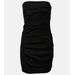 Ruched Wool Minidress