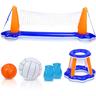 Rete gonfiabile pallavolo basket per piscine con pallone Pool Volleyball Game Set Quadrato da 6