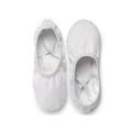 Woobling Women Dance Shoe Canvas Flats Slip On Ballet Shoes Stretch Slipper Ballets Yoga White 5Y/7