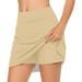 Womens Casual Solid Tennis Skirt Yoga Sport Active Skirt Shorts Skirt