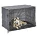 New World Pet Products Dog Crate Comfort Kit Matching Dog Crate Cover & Dog Bed to Make Your Dog s Crate Their Home Fits 42-Inch Long Dog Crates Dog Crate Not Included 42-Inch Kit Gray