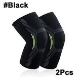 1/2Pcs Knee Brace Compression Sleeve Support for Knee Pain Running Gym Arthritis ACL PCL Joint Pain Relief Meniscus Tear Black-2Pcs M