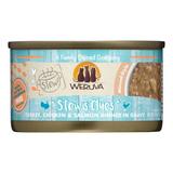 Weruva Stew! Stew s Clues Turkey Chicken & Salmon Dinner in Gravy Wet Cat Food (12) 2.8 oz. Cans