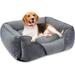 Dog Bed Pets Friendly Medium Small Dogs Beds Machine Washable Rectangle Dogs Beds Orthopedic Calming Dog Sofa Bed Soft Sleeping Puppy Beds Breathable Cuddler Nonskid Bottom 25 x21