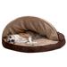 FurHaven Pet Products Microvelvet Snuggery Cooling Gel Memory Foam Pet Bed for Dogs & Cats - Espresso 44 Base