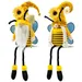 New Bee Festival winged dwarf faceless doll with long legs and sitting posture bee doll scene ornaments with white beard and white braids