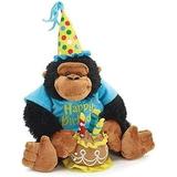 Happy Birthday 12 Plush Monkey with Birthday Cake Plays Happy Birthday Song