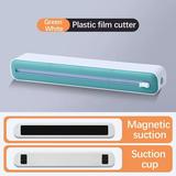 Hachum Plastic Wrap Dispenser With Cutter Household Suction Cup Cling Film Cutter Magnetic Adjust-Able Cling Film Divider In Clearance