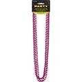 Hot Pink Metallic Bead Necklaces - 32 (Pack of 4) - Vibrant & Eye-Catching Party Accessory - Ideal for Mardi Gras Bachelorette & More