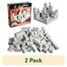 (2 pack) Monster Adventure Terrain- 72pc Stackable Building Block Expansion Set - Modular and Stackable 3-D Tabletop World Builder Compatible with DND Dungeons Dragons Pathfinder and All RPG Games