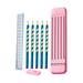 Tdoenbutw Office Supplies Stationery Kit Includes 5 X Pencils Eraser Ruler Compact Abs Pen for Case Closure for Students Kids Pencil Eraser Set for Kids Pencil Eraser Set Gift School Supplies