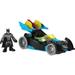 Fisher-Price Imaginext DC Super Friends Batman Toy Bat-Tech Racing Batmobile with Lights & Poseable Figure for Preschool Kids Ages 3+ Years