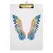 Magic Shiny Rainbow Wings Colorful Acrylic Clipboards A4 Standard Letter Size Clipboard 12.5 X 9 with Retractable Hanging Tab Clip Board for Teacher Kids Students Office