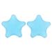 Qumonin 2Pcs Star Stress Balls Silicone Hand Exercise Fidget Toys (Random Color)