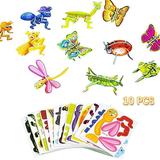 3D Puzzles for Kids Toys Pack 10 Educational 3D Cartoon Puzzle 3D Puzzle for Kids of Insects 3D Jigsaw Puzzles Cartoon Educational Toys for Boys & Girls Gift for Kids