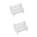 Set of 2 Chairs Decoration for Home Decorative Garden Bench Maniature Garden Bench White Porch Chair Figurine