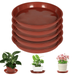 6 Pack of Plant Saucer Tray 10 inch Indoor Plant Saucer Heavy Duty Plastic Pot Plant Drip Trays Saucers for for Indoors Outdoor Round Plant Water Tray for Planters (10 Orange)