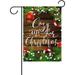 Hidove Garden Flag Christmas Grass Wreath Seasonal Holiday Yard House Flag Banner 28 x 40 inches Decorative Flag for Home Indoor Outdoor Decor