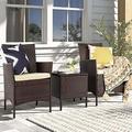 YZboomLife 3 Piece Patio Set Wicker Patio Sets Patio Bistro Set Outdoor Wicker Rattan Outdoor Patio Set All Weather Balcony Set