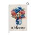 Zmeidao Double Sided Premium Garden Flag Patriotic 4th of July Garden Flag New Independence Day Garden Flag Double Sided Linen Outdoor Courtyard Decoration