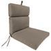 Jordan Manufacturing Sunbrella 44 x 22 Cast Shale Taupe Solid Rectangular Outdoor Chair Cushion with Ties and Hanger Loop