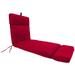 Jordan Manufacturing 72 x 22 Really Red Solid Rectangular Outdoor Chaise Lounge Cushion with Ties and Hanger Loop