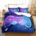 3PCS Gamer Duvet Cover Set Full Bed in a Bag Gaming Duvet Cover Set with Corner Ties and Zipper Closure Cute Duvet Cover Set for Kids Boys and Girls