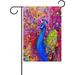 Hidove Seasonal Holiday Garden Yard House Flag Banner 28 x 40 inches Decorative Flag for Home Indoor Outdoor Decor Watercolor Peacock Painting