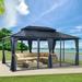 Capri 12*18FT Outdoor Hardtop Gazebo Aluminum Frame Gazebo with Steel Roof Heavy Duty Patio Gazebo All-weather Outdoor Gazebo Weatherproof Rust-proof