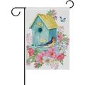 Hidove Bird House Swallow Seasonal Holiday Garden Yard House Flag Banner 12 x 18 inches Decorative Flag for Home Indoor Outdoor Decor