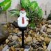 Pretxorve Garden & Patio Supplies New Solar Christmas Snowman Resin Courtyard Lamp Holiday Garden Courtyard Lamp C