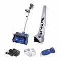 Restored Snow Joe 24V-SS12-BDL | 24-Volt* IONMAX Cordless Snow Shovel Bundle | W/ 4.0-Ah Battery Charger Cover and Ice Scraper Glove (Refurbished)