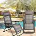 YZboomLife 2 Pieces Zero Gravity Chairs Patio Set with Pillow Patio and Cup Holder Patio