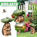 Zynic Sculptures & Statues Resin Birdbath Polyresin Antique Garden Bird Bath For Home Garden Yard Home & Garden