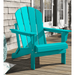 Weather-Resistant Foldable Outdoor Adirondack Chair In Turquoise 2PCS