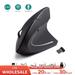 Vertical Mouse Ergonomic 2.4GHz Wireless Optical Mice 3 Adjustable DPI 800/1200/1600 6 Buttons for Laptop PC Computer Desktop Black