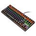 1Pc Punk Mechanical Keyboard Game Competition Office Laptop Keyboard (Black)