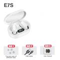 New E7S TWS Music Headset 5.2 Bluetooth LED Display HiFi Earphone Waterproof Sport Wireless Headphone With Mic Earplugs E7S White