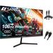 24 inch FHD PC Monitor with USB Type-C Built-in Speakers Earphone Ultra-Slim Ergonomic Tilt Eye Care 75Hz with HDMI VGA for Home Office (ES-24F1 Type-C Cable & HDMI Cable Included)