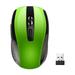 Wireless Mouse 2.4G USB Computer Mouse Compact Optical Cordless Mouse 6 Buttons Mini Mice for PC Laptop Windows Mac Linux green